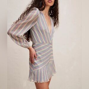 SAYLOR Tindi Dress Free People Rainbow Multicolor Shimmer